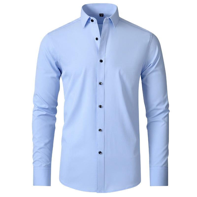 Men's Elastic Dress Shirts, Slim Fit Long Sleeves Shirt - Uniomen