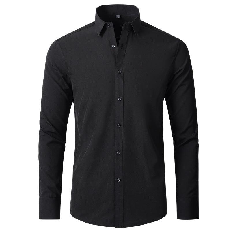 Men's Elastic Dress Shirts, Slim Fit Long Sleeves Shirt - Uniomen