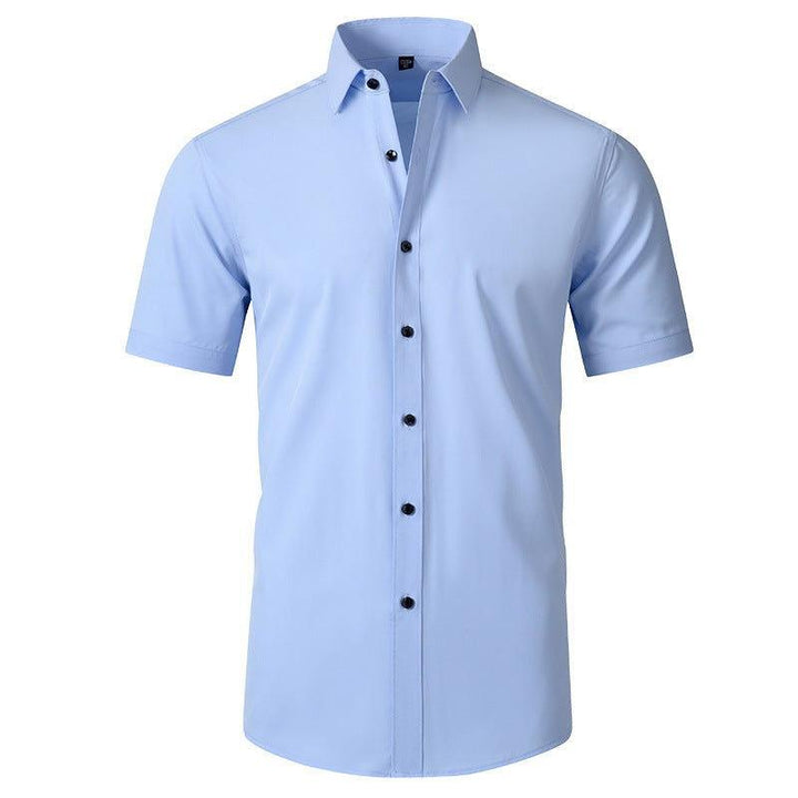 Men's Elastic Dress Shirts, Slim Fit Long Sleeves Shirt - Uniomen