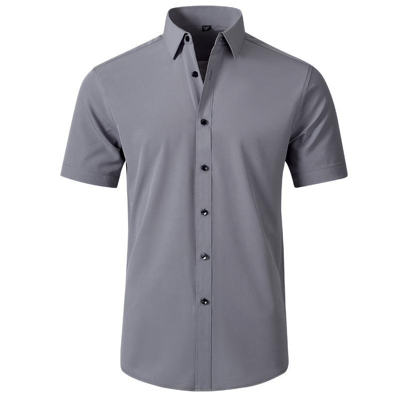 Men's Elastic Dress Shirts, Slim Fit Long Sleeves Shirt - Uniomen